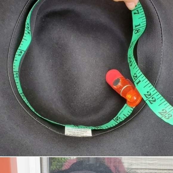 Vintage black wool  rolled rim‎ embellished hat - Picture 7 of 7